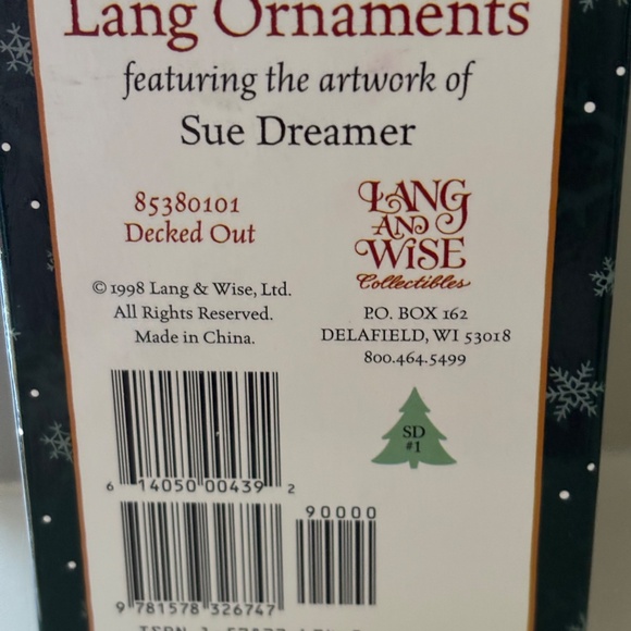 Lang and Wise Sue Dreamer#1 Decked Out 1998 Snowman - Picture 2 of 6